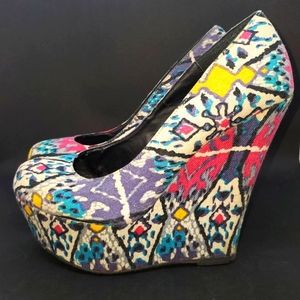 STEVE MADDEN PLATFORM Wedge HEELS 5" Heel - New Wave Punk punkcore